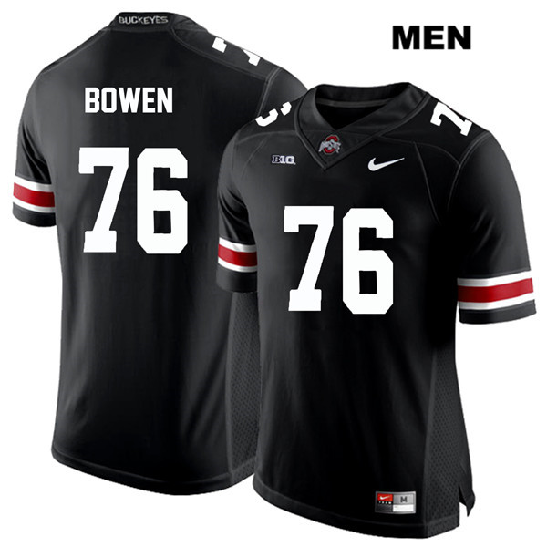 Ohio State Buckeyes Men's Branden Bowen #76 White Number Black Authentic Nike College NCAA Stitched Football Jersey JE19R15VC